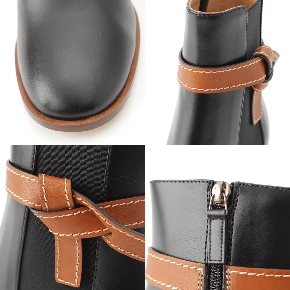 Loewe Gate Leather Side Gore Short Boots Shoes Black 39 — view 8