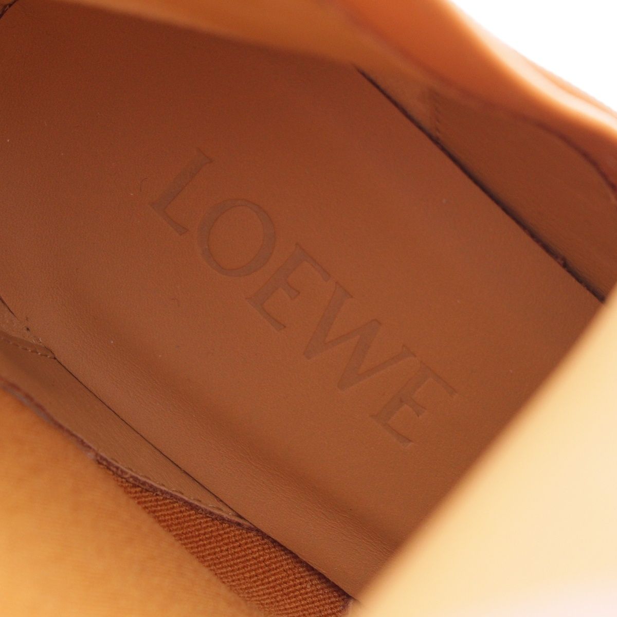 Loewe Gate Leather Side Gore Short Boots Shoes Gold 39 — view 7