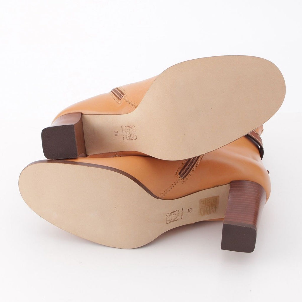 Loewe Gate Leather Side Gore Short Boots Shoes Gold 39 — view 5