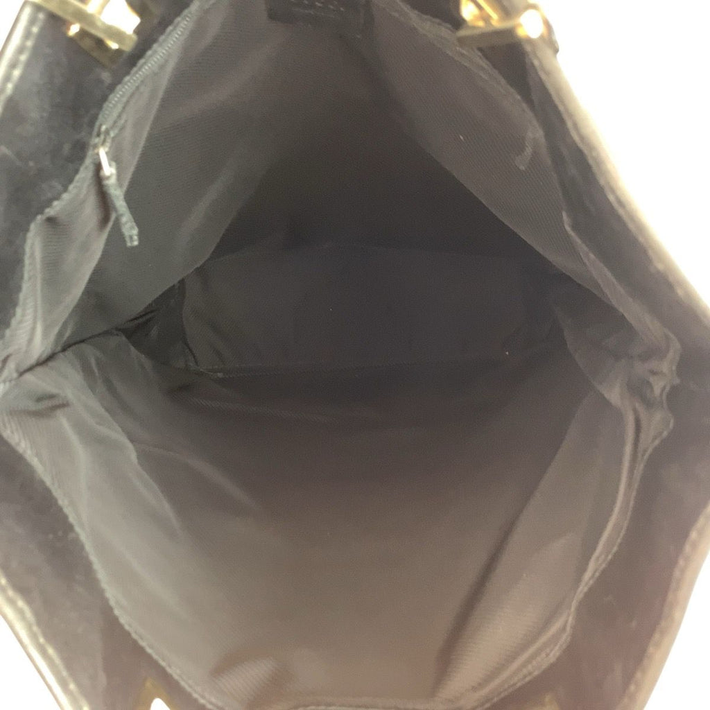 Gucci Black Gold GG Canvas Leather 002 Tote — view 8