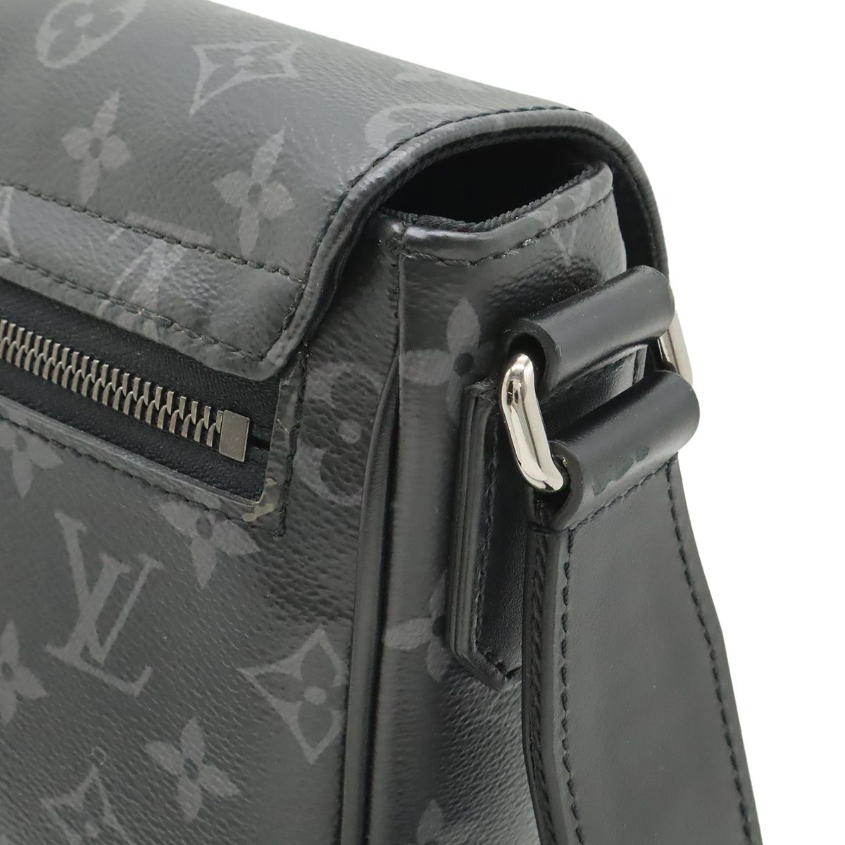 Louis Vuitton Monogram Eclipse District PM Messenger Bag Black Gray — view 8