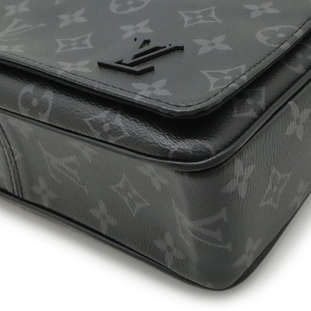 Louis Vuitton Monogram Eclipse District PM Messenger Bag Black Gray — view 3