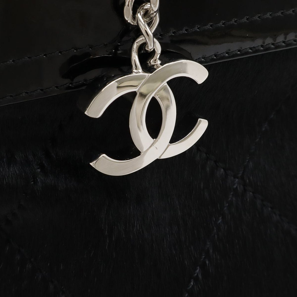 Chanel Paris Biarritz Tote PM Shoulder Bag Leather Black — view 8