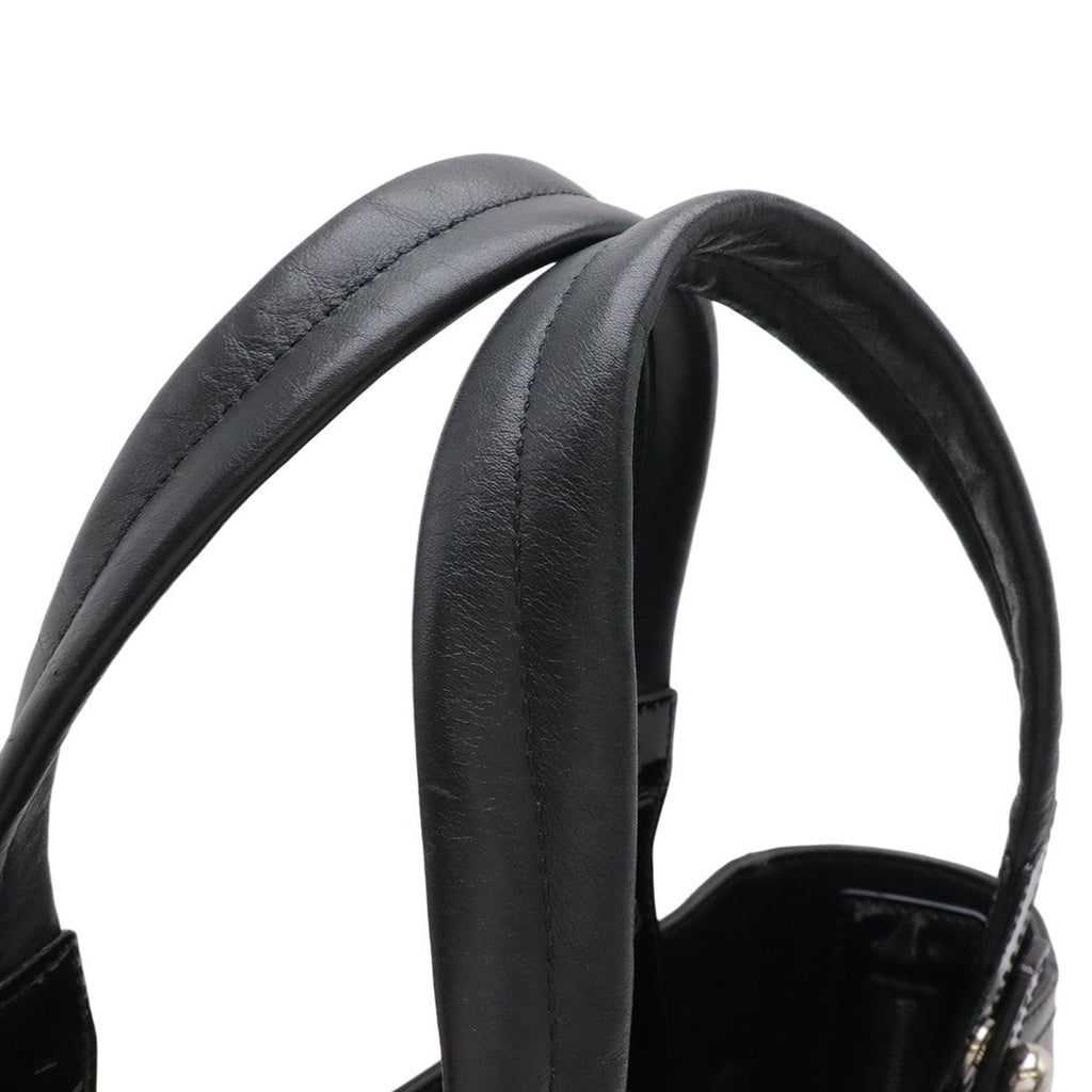 Chanel Paris Biarritz Tote PM Shoulder Bag Leather Black — view 6