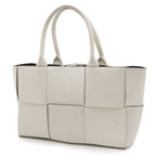 Bottega Veneta Maxi Intrecciato Arco Tote Small Leather White Black — view 2