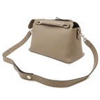 Fendi by the Way 2-Way Shoulder Bag Leather Grey Silver Greige — view 2