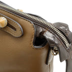 Fendi by the Way 2-Way Shoulder Bag Embossed Leather Brown — view 9