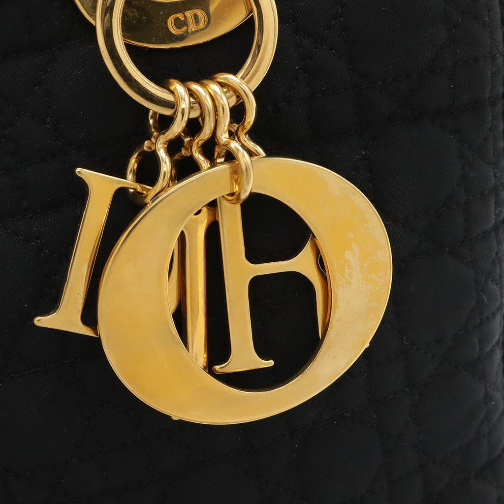 Dior Cannage Mini Bag Nylon Black Gold — view 5