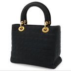 Dior Cannage Mini Bag Nylon Black Gold — view 2