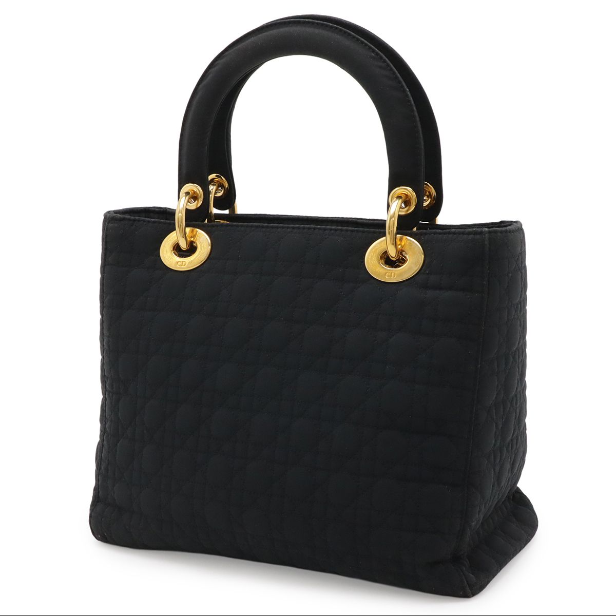 Dior Cannage Mini Bag Nylon Black Gold — view 2
