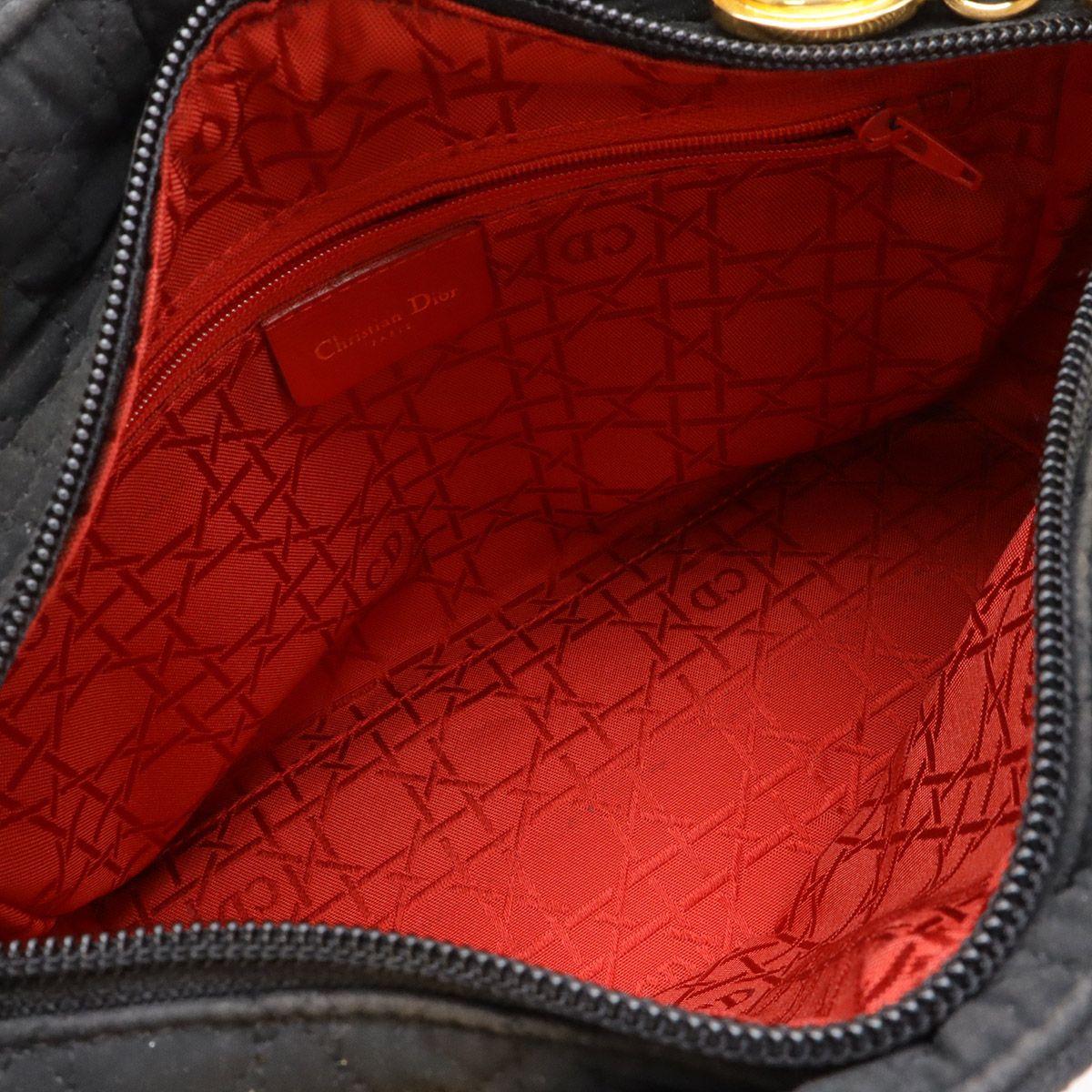 Dior Cannage Mini Bag Nylon Black Gold — view 7