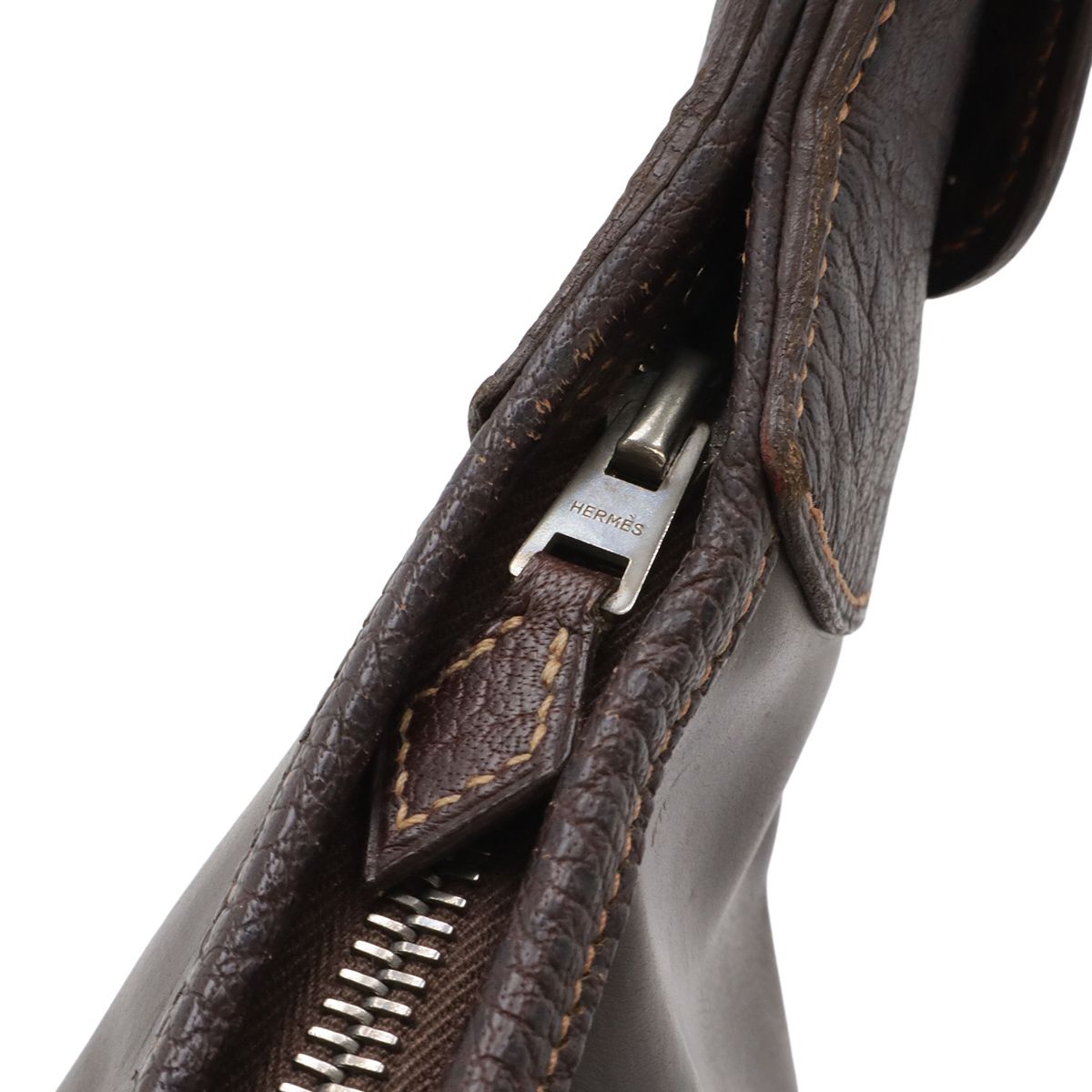 Hermes Trim 35 Shoulder Bag Buffalo Amazonia Dark Brown — view 7