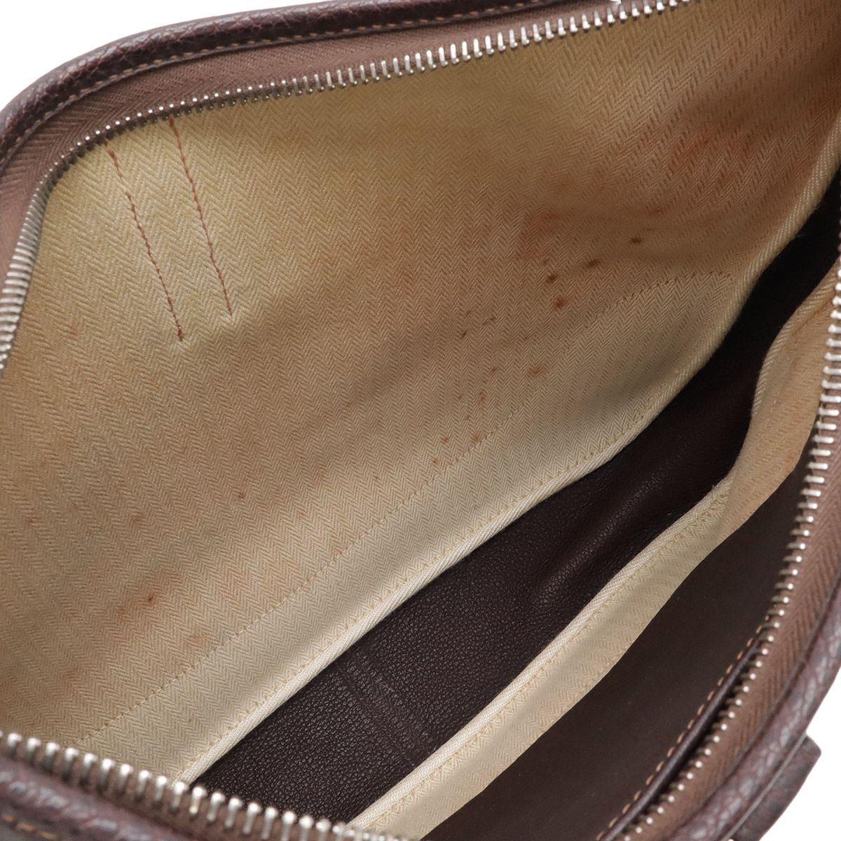 Hermes Trim 35 Shoulder Bag Buffalo Amazonia Dark Brown — view 5