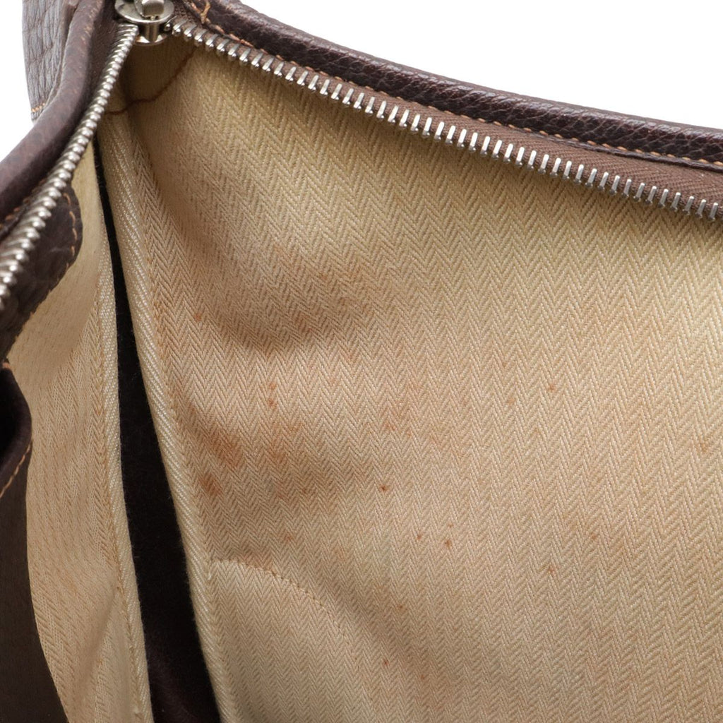 Hermes Trim 35 Shoulder Bag Buffalo Amazonia Dark Brown — view 6