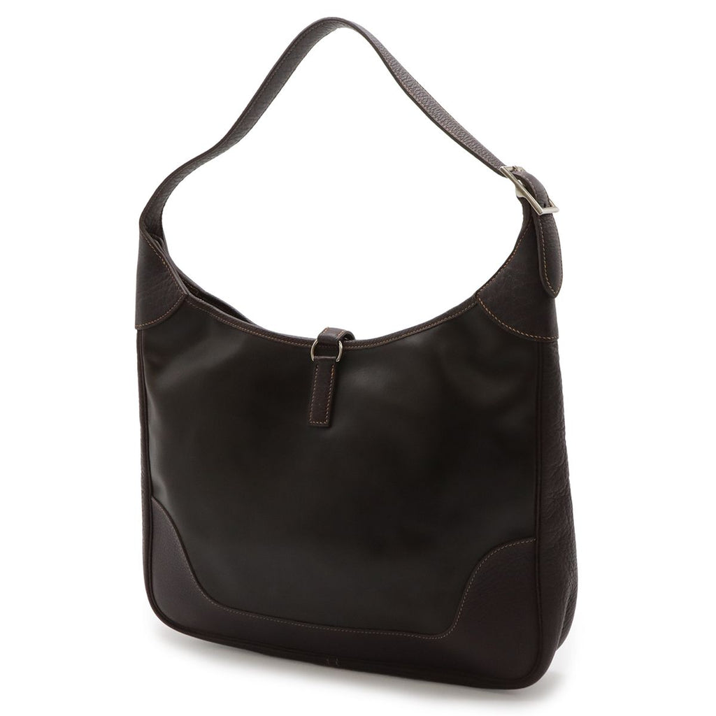 Hermes Trim 35 Shoulder Bag Buffalo Amazonia Dark Brown — view 2