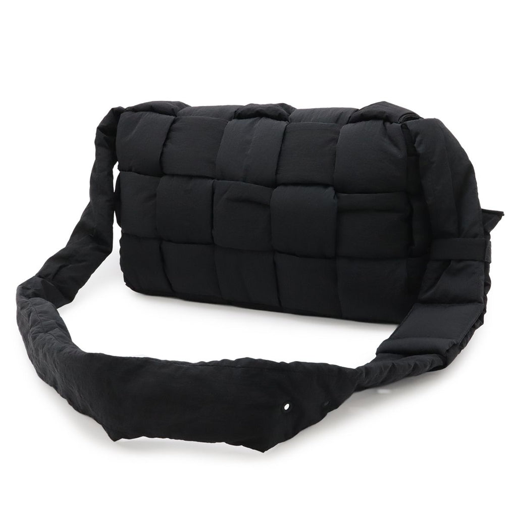 Bottega Veneta Maxi Intrecciato Padded Tech Cassette Shoulder Bag Nylon Black — view 2