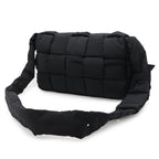 Bottega Veneta Maxi Intrecciato Padded Tech Cassette Shoulder Bag Nylon Black — view 2