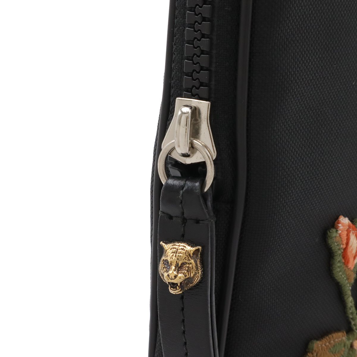 Gucci Embroidered Laptop Case PC Clutch Taiga Tiger Black Multicolor — view 4