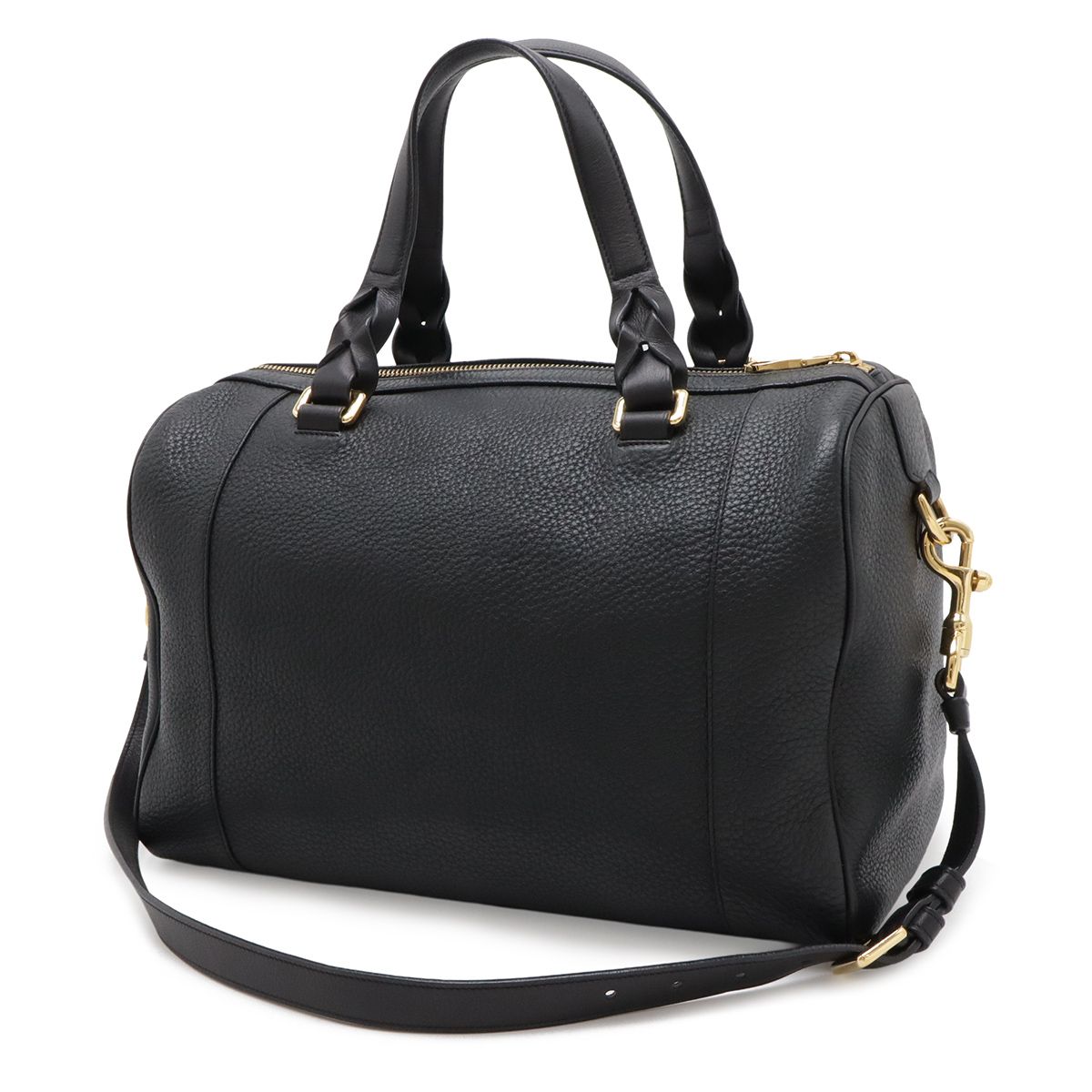 Loewe Fusta 31 Mini Boston Bag 2-Way Leather Black Gold — view 2
