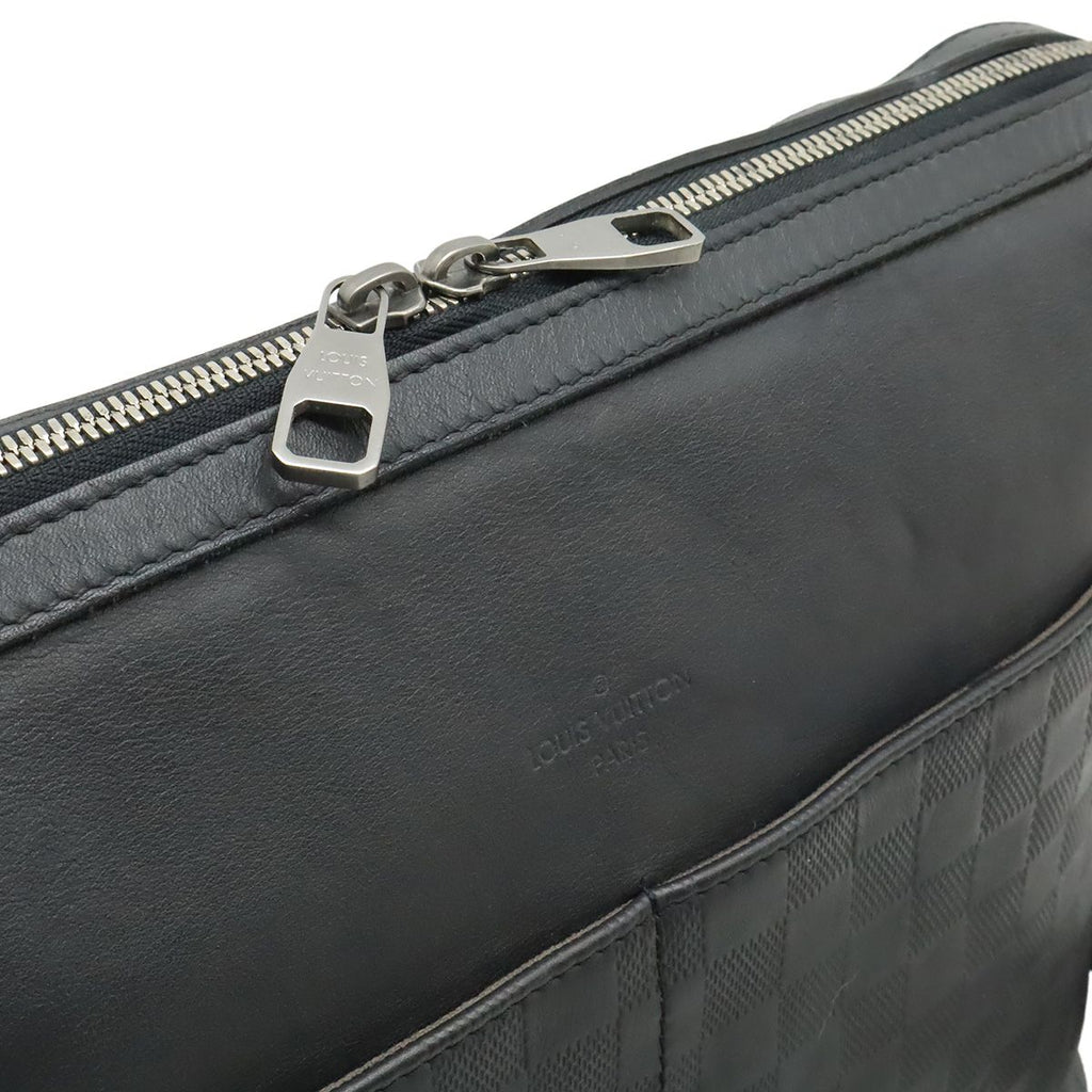 Louis Vuitton Damier Infini Calypso MM Shoulder Bag Onyx Black — view 6