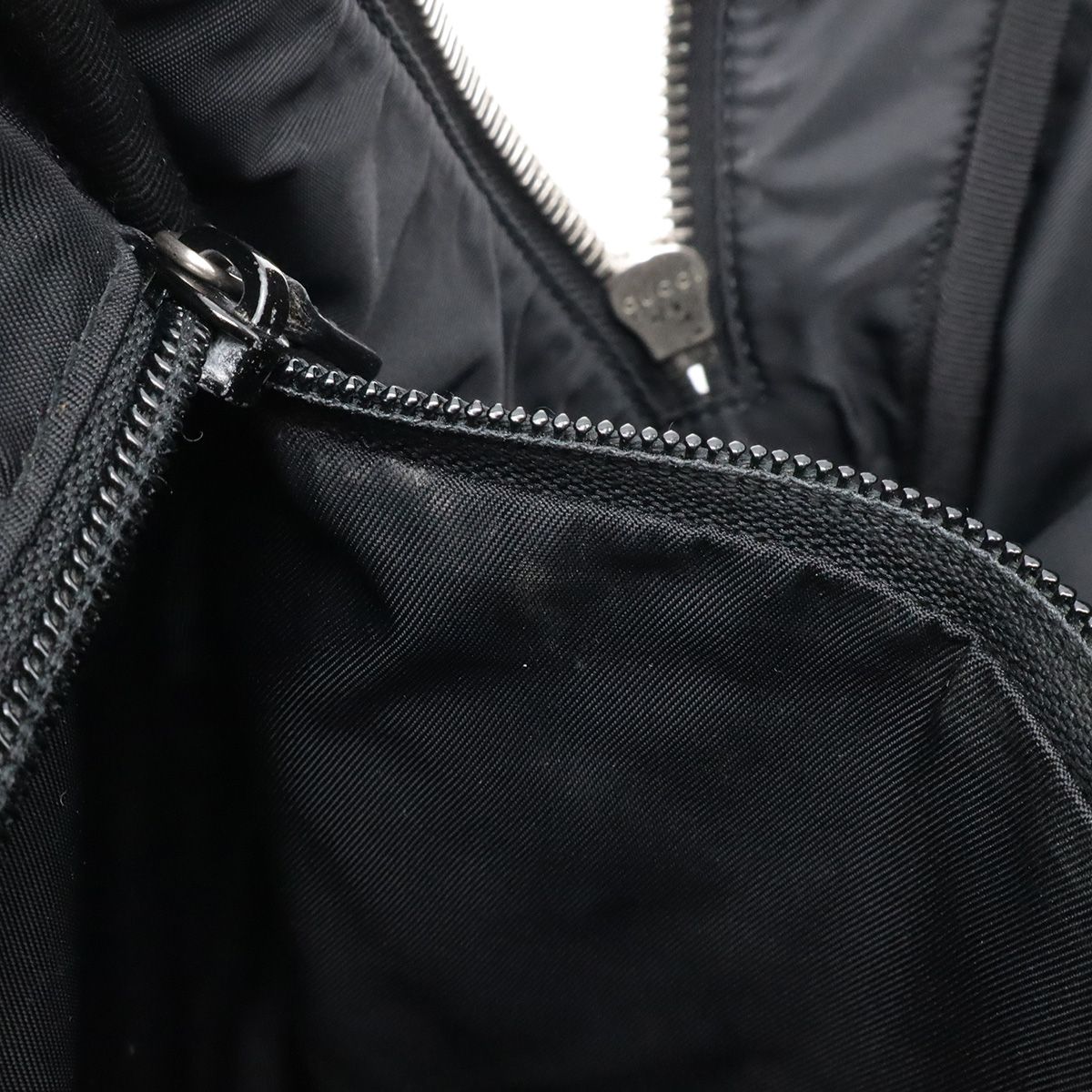 Gucci Sherry Backpack Leather Canvas Black Green Red — view 9