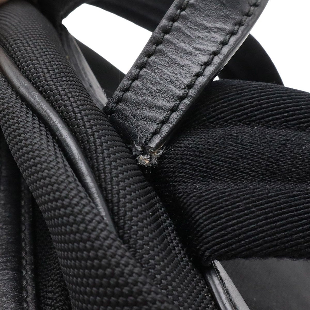 Gucci Sherry Backpack Leather Canvas Black Green Red — view 5