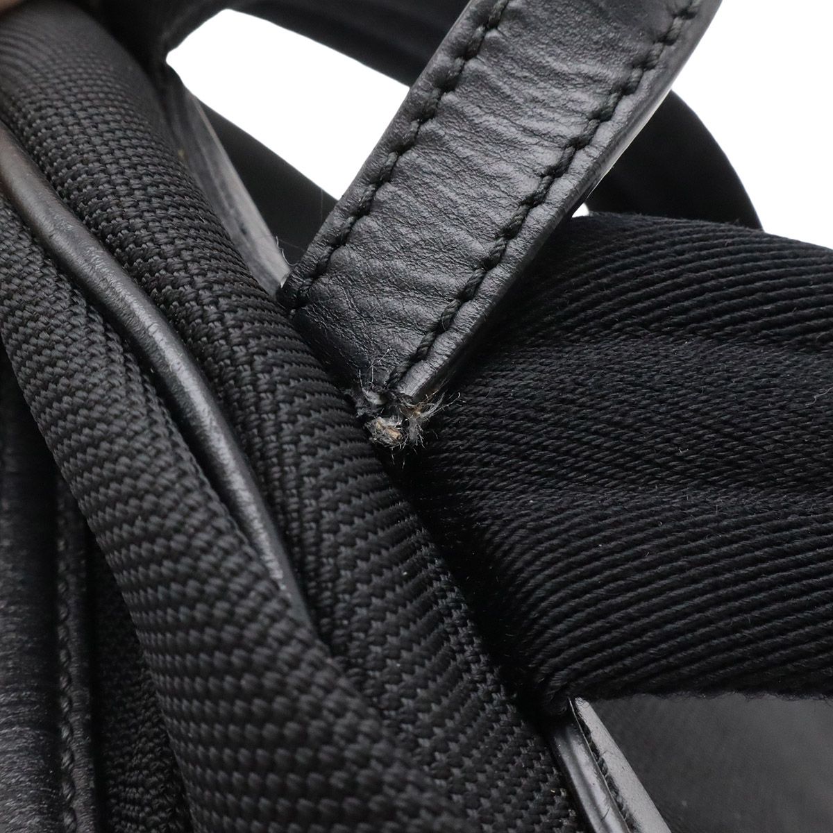 Gucci Sherry Backpack Leather Canvas Black Green Red — view 5