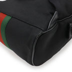 Gucci Sherry Backpack Leather Canvas Black Green Red — view 3