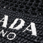 Prada Crochet Logo Tote Shoulder Black White — view 4