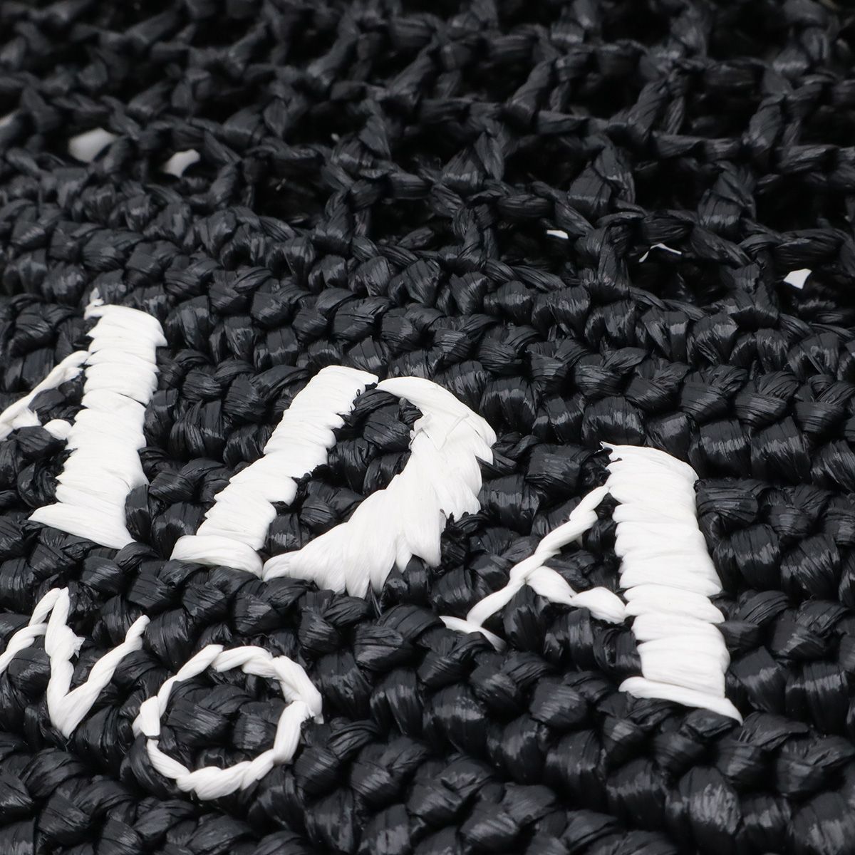 Prada Crochet Logo Tote Shoulder Black White — view 4