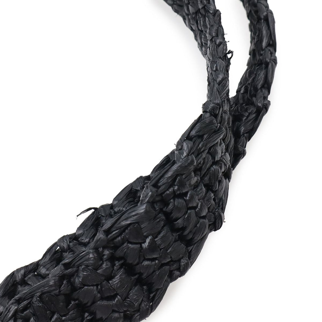 Prada Crochet Logo Tote Shoulder Black White — view 5
