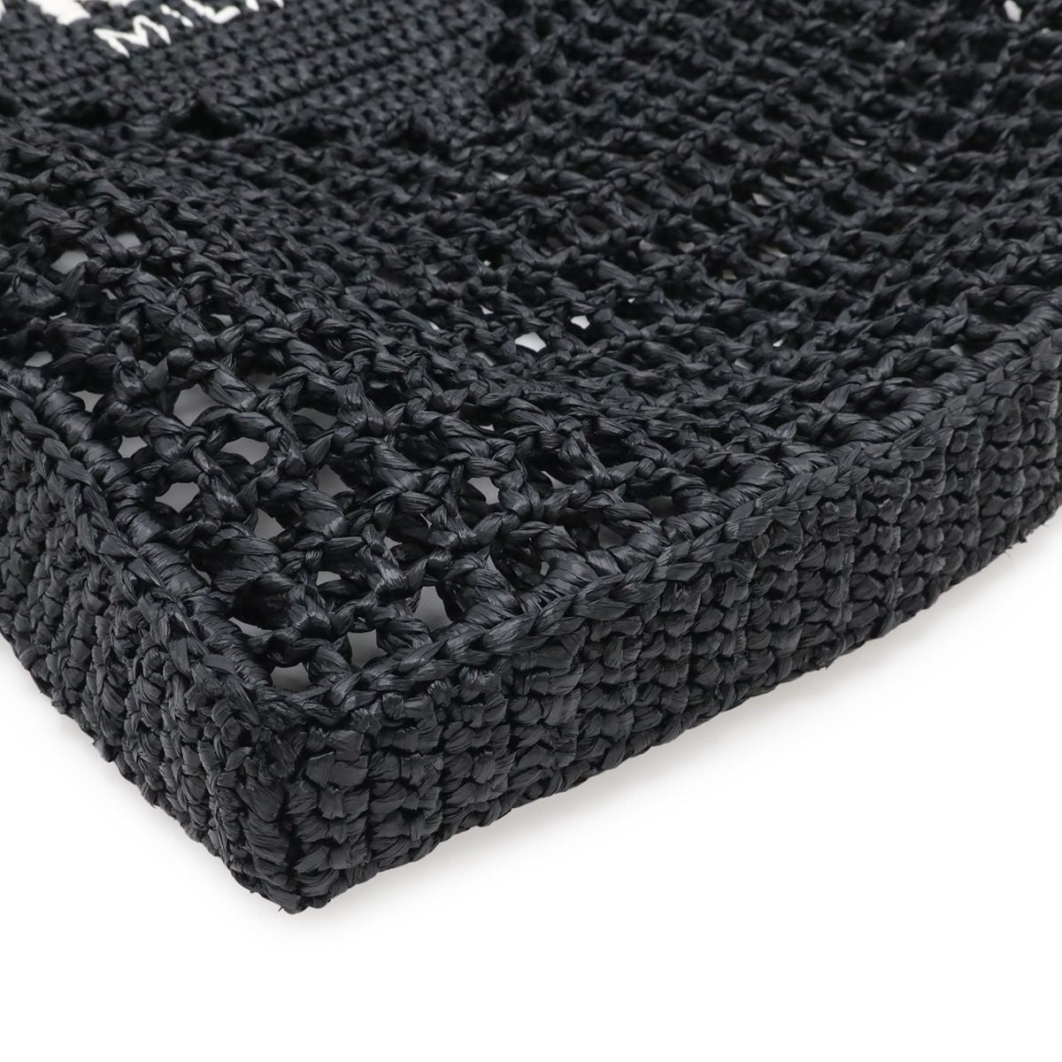 Prada Crochet Logo Tote Shoulder Black White — view 3