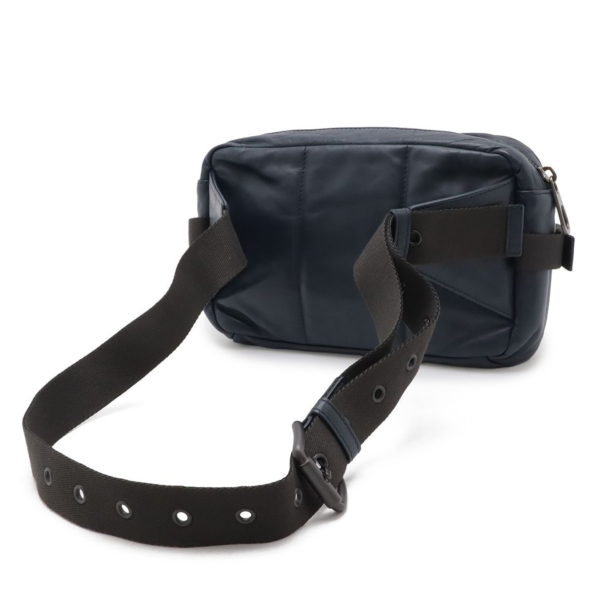 Bottega Veneta Intrecciato Belt Bag Hip Leather Navy — view 2