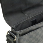 Louis Vuitton Damier Graphite District PM Shoulder Bag Black Gray — view 6
