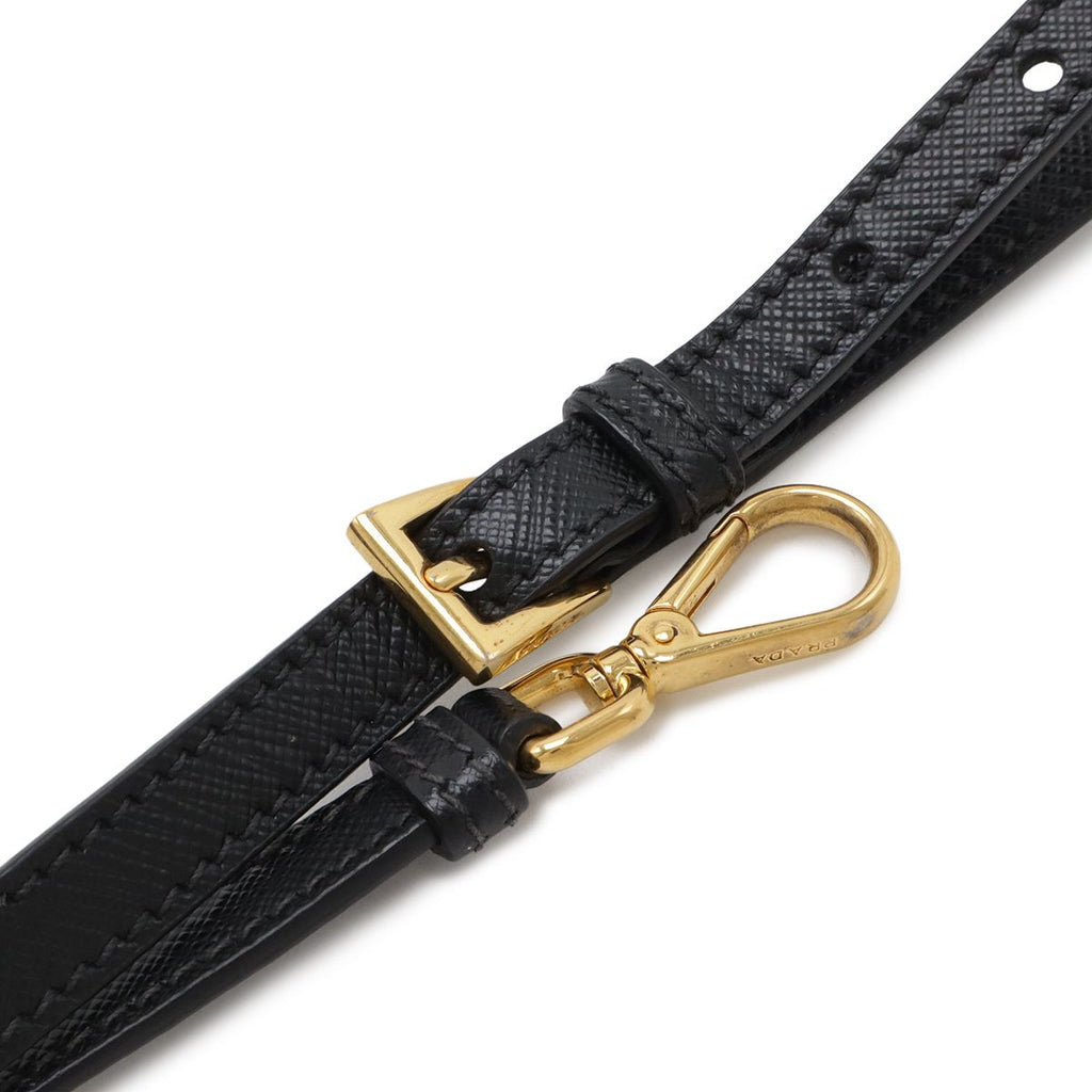 Prada Promenade Triangle Logo 2-Way Shoulder Bag Saffiano Leather Nero — view 6