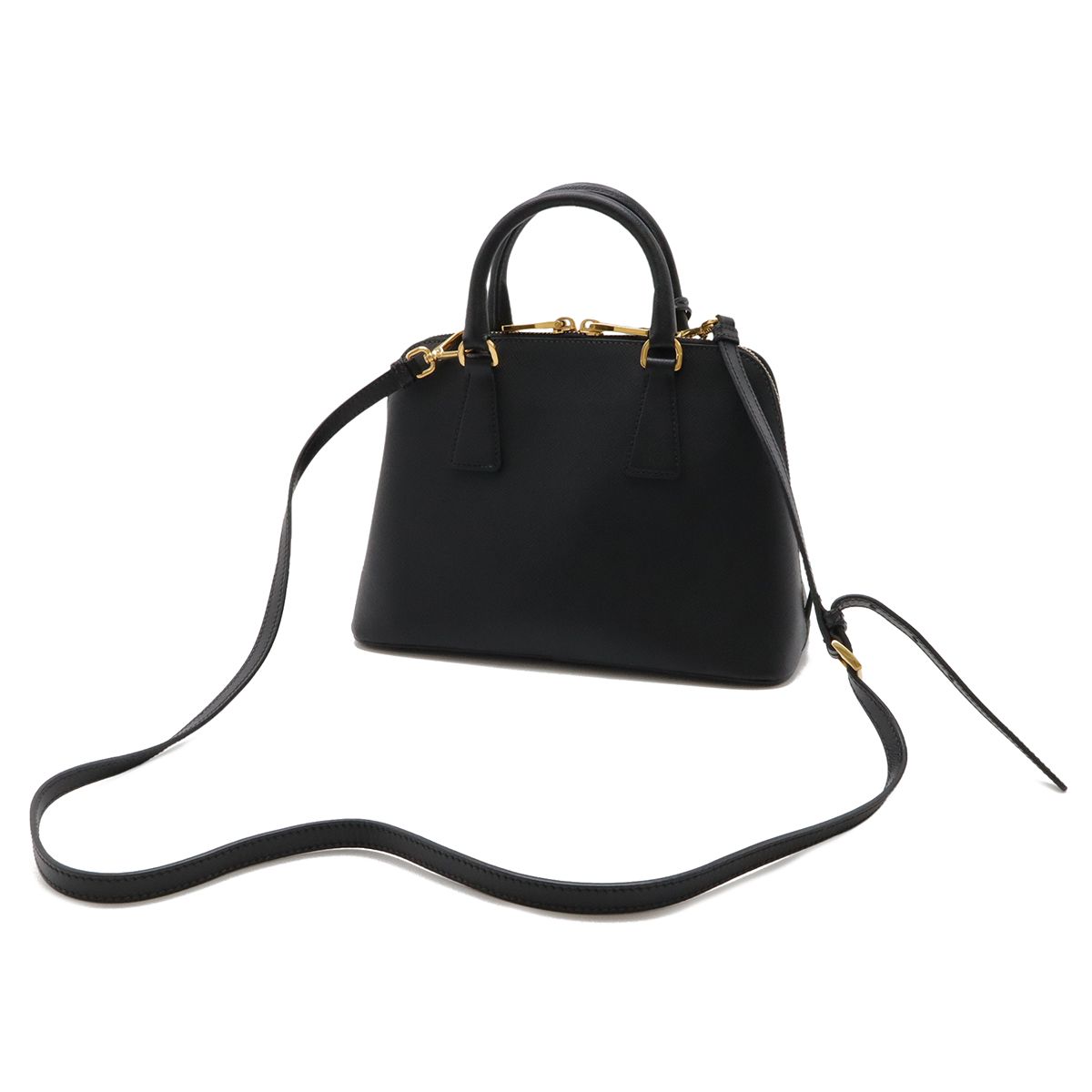 Prada Promenade Triangle Logo 2-Way Shoulder Bag Saffiano Leather Nero — view 2