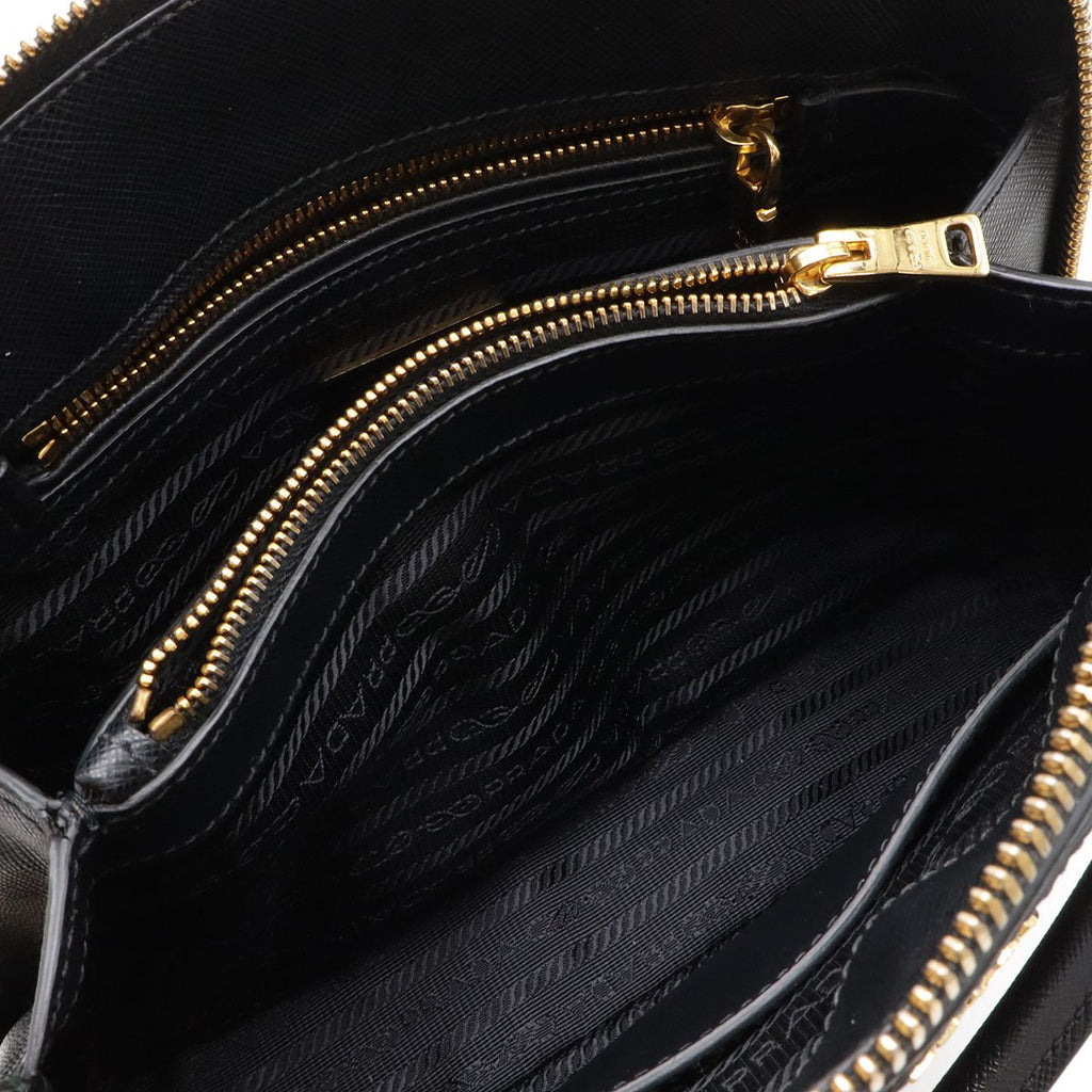 Prada Promenade Triangle Logo 2-Way Shoulder Bag Saffiano Leather Nero — view 7