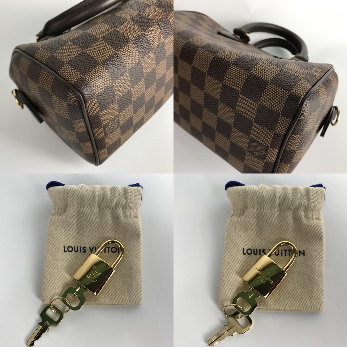Louis Vuitton Shoulder Bag Damier Ebene Speedy Bandouliere 20 Brown — view 9