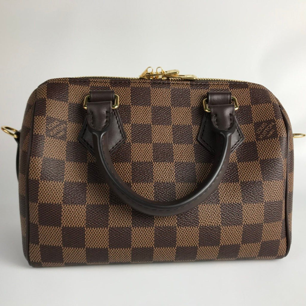 Louis Vuitton Shoulder Bag Damier Ebene Speedy Bandouliere 20 Brown — view 4