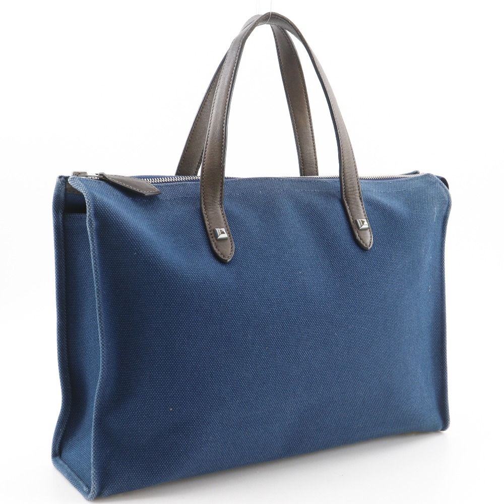 Hermes Cabas Mirror PM Medle Canvas Navy L Handbag Blue — view 3