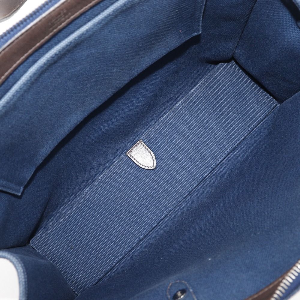 Hermes Cabas Mirror PM Medle Canvas Navy L Handbag Blue — view 6