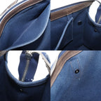 Hermes Cabas Mirror PM Medle Canvas Navy L Handbag Blue — view 7