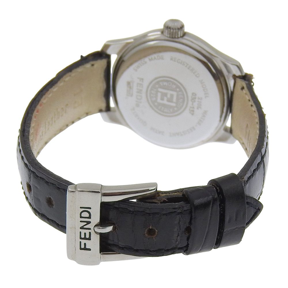 Fendi Orologi Stainless Steel Leather Quartz Analog Display Watch — view 4