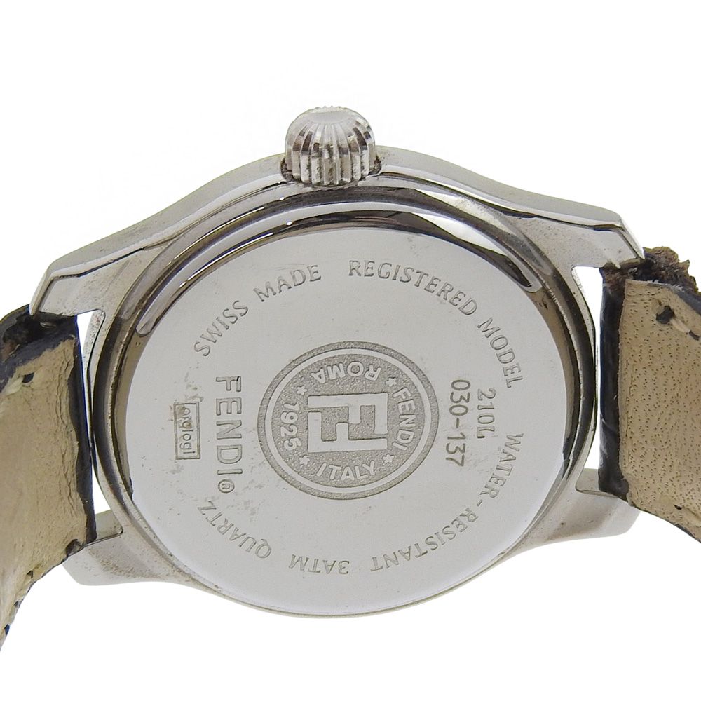 Fendi Orologi Stainless Steel Leather Quartz Analog Display Watch — view 6
