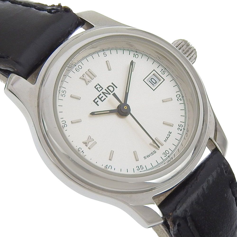 Fendi Orologi Stainless Steel Leather Quartz Analog Display Watch — view 3