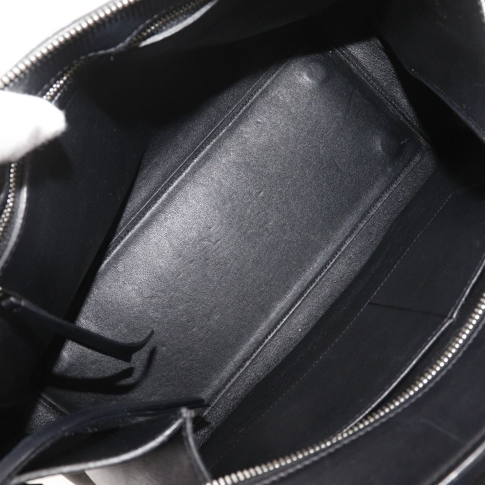 Celine Edge Bicolor Leather Black Beige Shoulder Bag — view 6