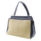 Celine Edge Bicolor Leather Black Beige Shoulder Bag — view 2