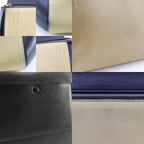Celine Edge Bicolor Leather Black Beige Shoulder Bag — view 8