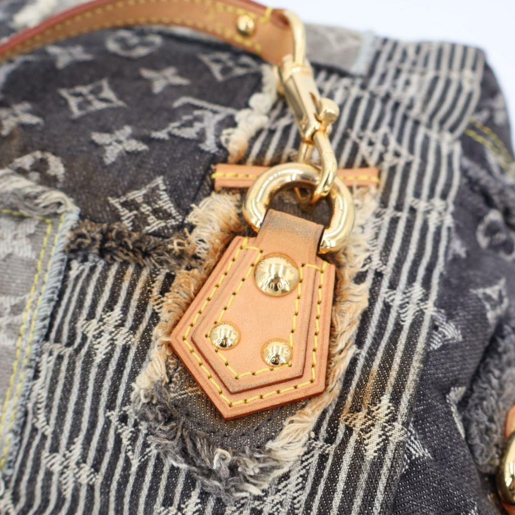 Louis Vuitton Patchwork Postie Messenger Bag Monogram Denim Gray — view 5