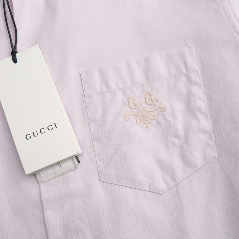 Gucci Long Sleeve Shirt 15 GG Logo Cotton